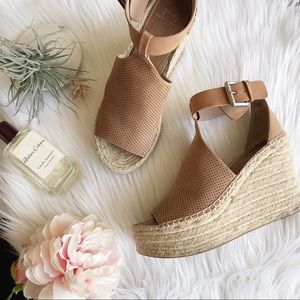 Marc Fisher perforated wedge sandals